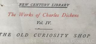 Group of Antique and Leather Bound Books Including Longfellow, N.V. Peal, Dickens, John Bunyan.