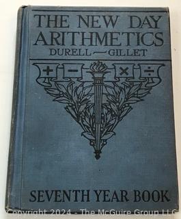 Four (4) Vintage Books Including Ariel Life of Shelley by Andre Maurois, Trans by D'Arcy, First Ed 1924, Early Math Primer, Shakespeare and Life Among the Savages