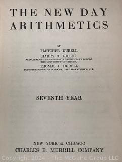 Four (4) Vintage Books Including Ariel Life of Shelley by Andre Maurois, Trans by D'Arcy, First Ed 1924, Early Math Primer, Shakespeare and Life Among the Savages