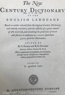 Two Volume Set, 1946 New Century Dictionary with Illustrations