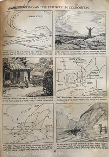 Eight (8) Books Including The Last Days of Pompeii by Sir E. Bulwer Lytton 1834, Spelling Primers, Drawing Books & Brownie Scouting