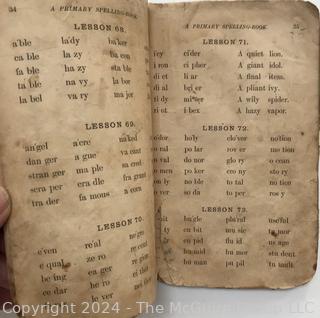 Eight (8) Books Including The Last Days of Pompeii by Sir E. Bulwer Lytton 1834, Spelling Primers, Drawing Books & Brownie Scouting