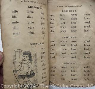 Eight (8) Books Including The Last Days of Pompeii by Sir E. Bulwer Lytton 1834, Spelling Primers, Drawing Books & Brownie Scouting