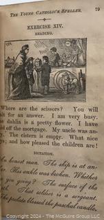 Eight (8) Books Including The Last Days of Pompeii by Sir E. Bulwer Lytton 1834, Spelling Primers, Drawing Books & Brownie Scouting