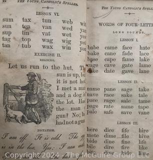 Eight (8) Books Including The Last Days of Pompeii by Sir E. Bulwer Lytton 1834, Spelling Primers, Drawing Books & Brownie Scouting