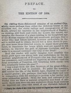 Eight (8) Books Including The Last Days of Pompeii by Sir E. Bulwer Lytton 1834, Spelling Primers, Drawing Books & Brownie Scouting