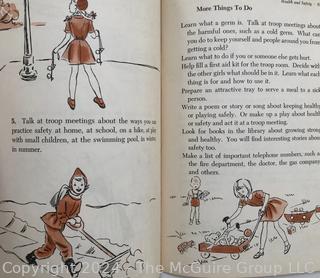 Eight (8) Books Including The Last Days of Pompeii by Sir E. Bulwer Lytton 1834, Spelling Primers, Drawing Books & Brownie Scouting