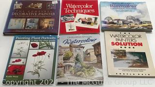 Selection of Six Art Books on Watercolor Painting