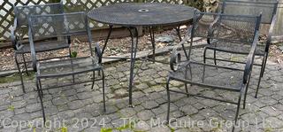 Five (5) Piece Metal Mesh Dining Garden Set 