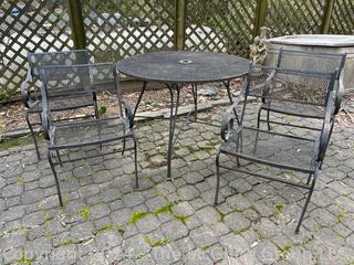 Five (5) Piece Metal Mesh Dining Garden Set 