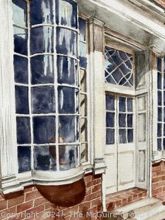 Unframed Matted Watercolor of "The Apothecary Shop", Old Town, Alexandria, VA Signed by Artist by Chris Krupinski 1989  24" x 18"