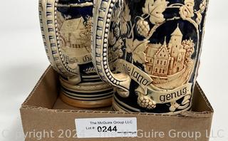 Two (2) German Lidded Beer Steins #2733 and #2572