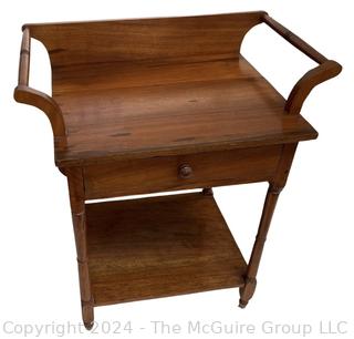 19th Century Primitive Poplar Two-Tier Washstand. Measures 29w x 20d x 34h" 