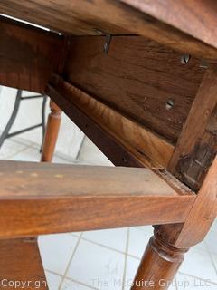 19th Century Primitive Poplar Two-Tier Washstand. Measures 29w x 20d x 34h" 