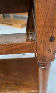 19th Century Primitive Poplar Two-Tier Washstand. Measures 29w x 20d x 34h" 