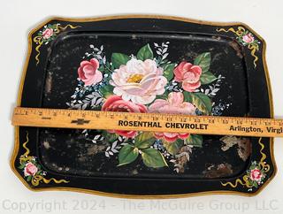 Tole Painted Serving Tray. 18.5" long