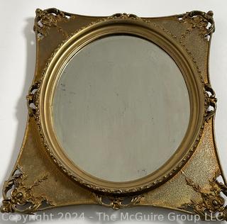 Giltwood Framed Wall Mirror. 24 1/2" x 21"