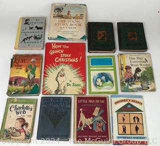 Twelve (12) Vintage Children's Books Including The Grinch Who Stole Christmas
