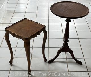 Two (2) Small Mahogany Tea Tables