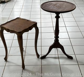 Two (2) Small Mahogany Tea Tables