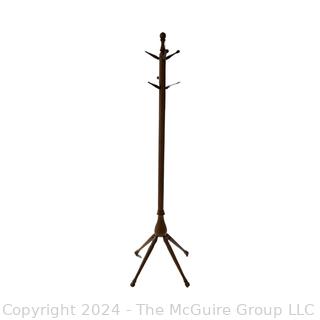 Wooden Spindle Coat Rack or Hat Tree. 6ft Tall