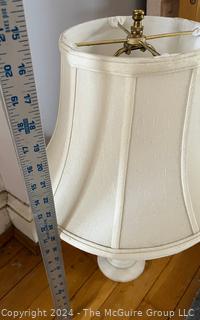 White Alabaster Marble Table Lamp with Shade