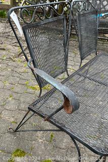 Metal Mesh Garden Love Seat. Measures 38.5w x 20.5d x 33h"