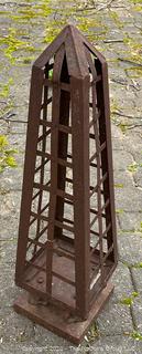 Metal Obelisk Garden Trellis. 28" Tall