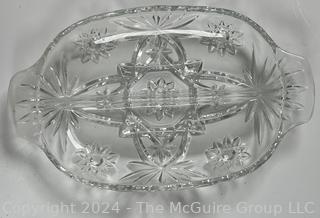 Five (5) Pieces of Clear Cut Crystal Serving Bowls. 