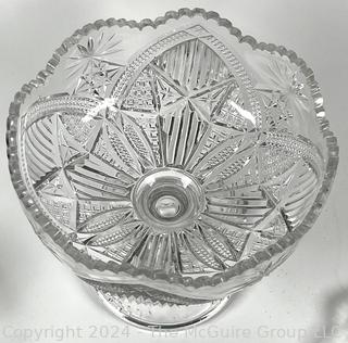 Five (5) Pieces of Clear Cut Crystal Serving Bowls. 