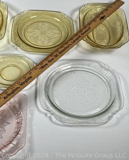 Seven (7) Pieces of Depression Glass 