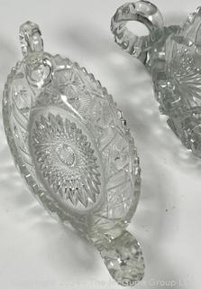 Three (3) Cut Crystal Serving Dishes