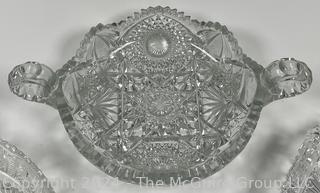 Three (3) Cut Crystal Serving Dishes