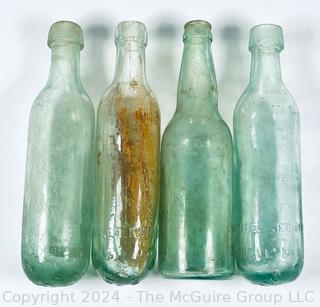 Four (4) Antique Glass Bottles Including Torpedo Bottles Stamped Dublin & Belfast, Cantrell & Cochrane