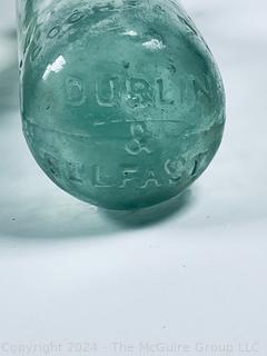 Four (4) Antique Glass Bottles Including Torpedo Bottles Stamped Dublin & Belfast, Cantrell & Cochrane