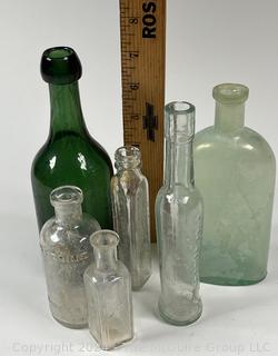 Collection of Vintage Glass Bottles