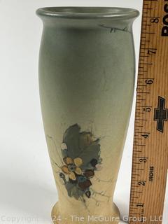 Art Nouveau Weller Pottery Hudson Vase with Floral Design.  8" tall