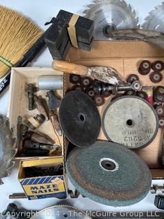 Hand Tools Including Circular Saw Blades, Zefal Bike Pumps, Hand Scythe, Air Pump, Drill Bits, Blow Torch Tips, Grinding Wheels, etc 