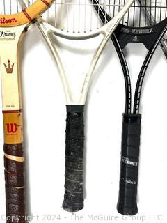 Spanning the Generations: Four (4) Tennis Rackets Including Wilson, Prince & Pro-Kennex 