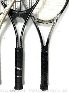 Spanning the Generations: Four (4) Tennis Rackets Including Wilson, Prince & Pro-Kennex 