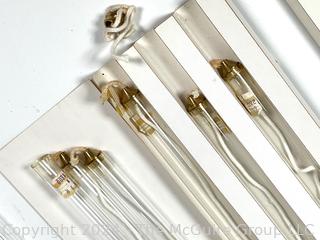 Group of Mid Century Oil Burning Glass Candlesticks with Wicks