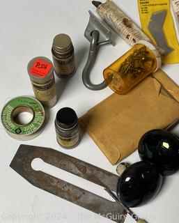 Hand Tools Including Stanley 100ft Tape, Solder, Nails, Hinges and more