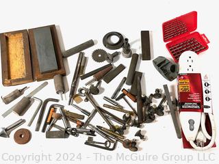 Hand Tools Including Grinders, Whet Stone, Drill Set, Hex Wrenches, etc.