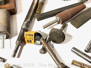 Hand Tools Including Grinders, Whet Stone, Drill Set, Hex Wrenches, etc.