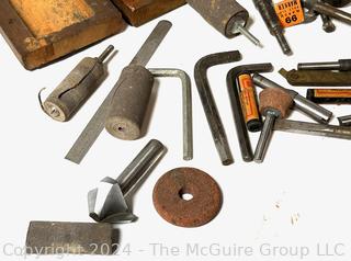 Hand Tools Including Grinders, Whet Stone, Drill Set, Hex Wrenches, etc.