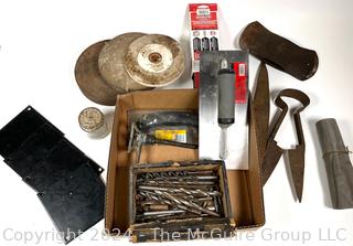 Hand Tools Including Axe Head, Grinding and Buffing Wheels, High Speed Drills; & Shears