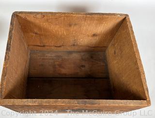 Wood Dynamite Dangerous High Explosives Crate. Measures 19.5 x 15 x 12.5"