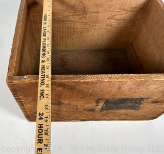 Wood Dynamite Dangerous High Explosives Crate. Measures 19.5 x 15 x 12.5"