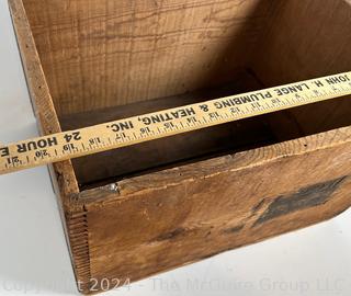 Wood Dynamite Dangerous High Explosives Crate. Measures 19.5 x 15 x 12.5"