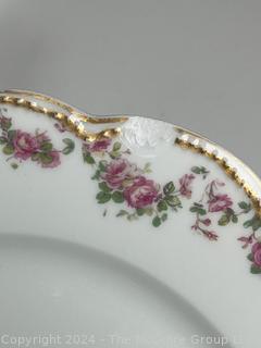 Mixed Set of Porcelain China Including Haviland Limoges in Rose Swags Pattern made for E.B.Taylor